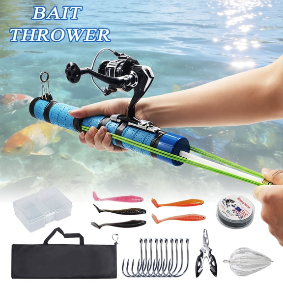 Fishing Catapult Rod Portable Lure Tools Slingshot Fishing Reel Professional Pole Shooting Hunting