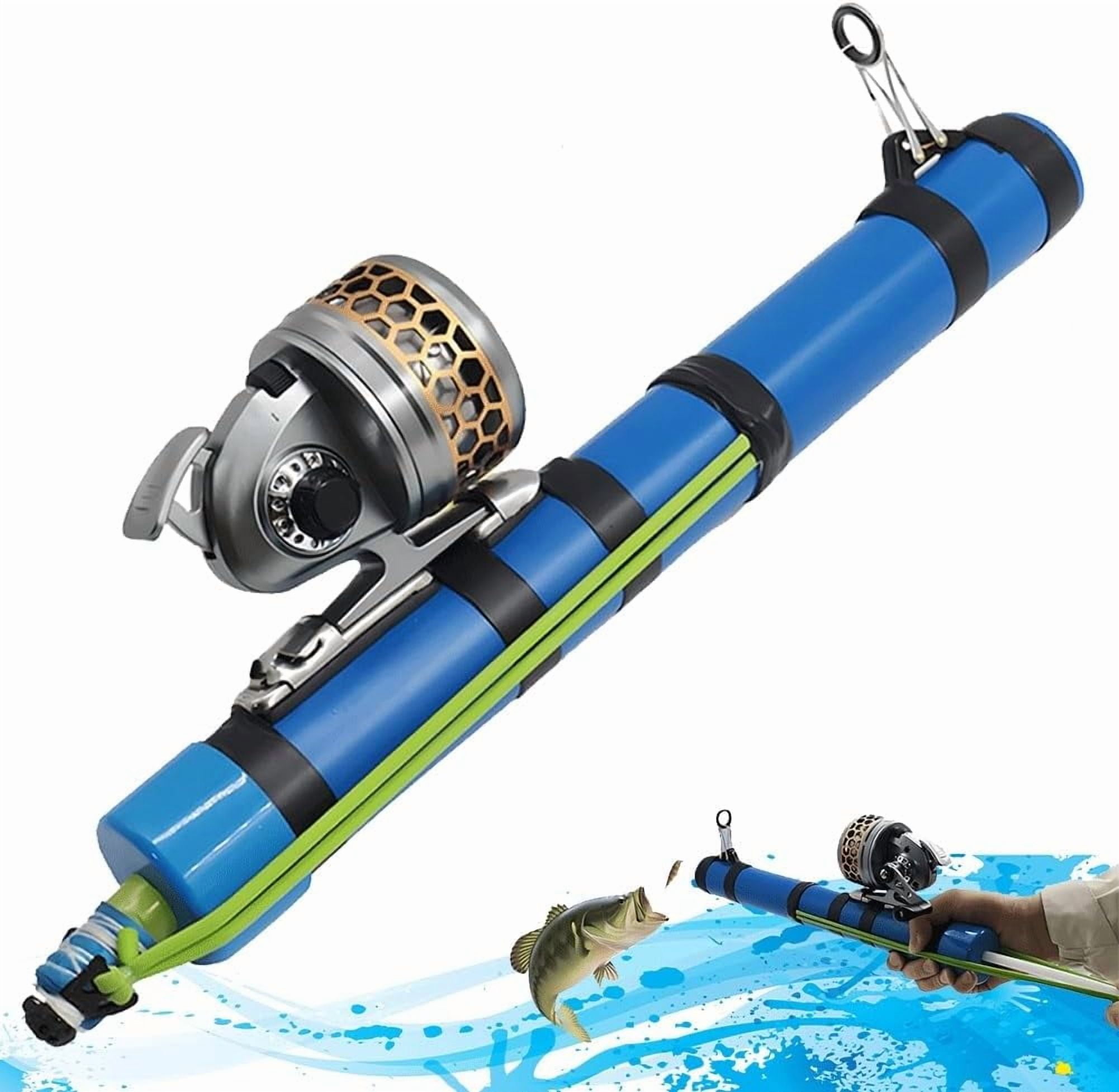 Fishing Catapult Rod, Portable Telescopic Lure Launcher, Durable Aluminum Alloy & ABS, Saltwater and Freshwater, Compact Travel Fishing Gear with Catapult-Style Handle