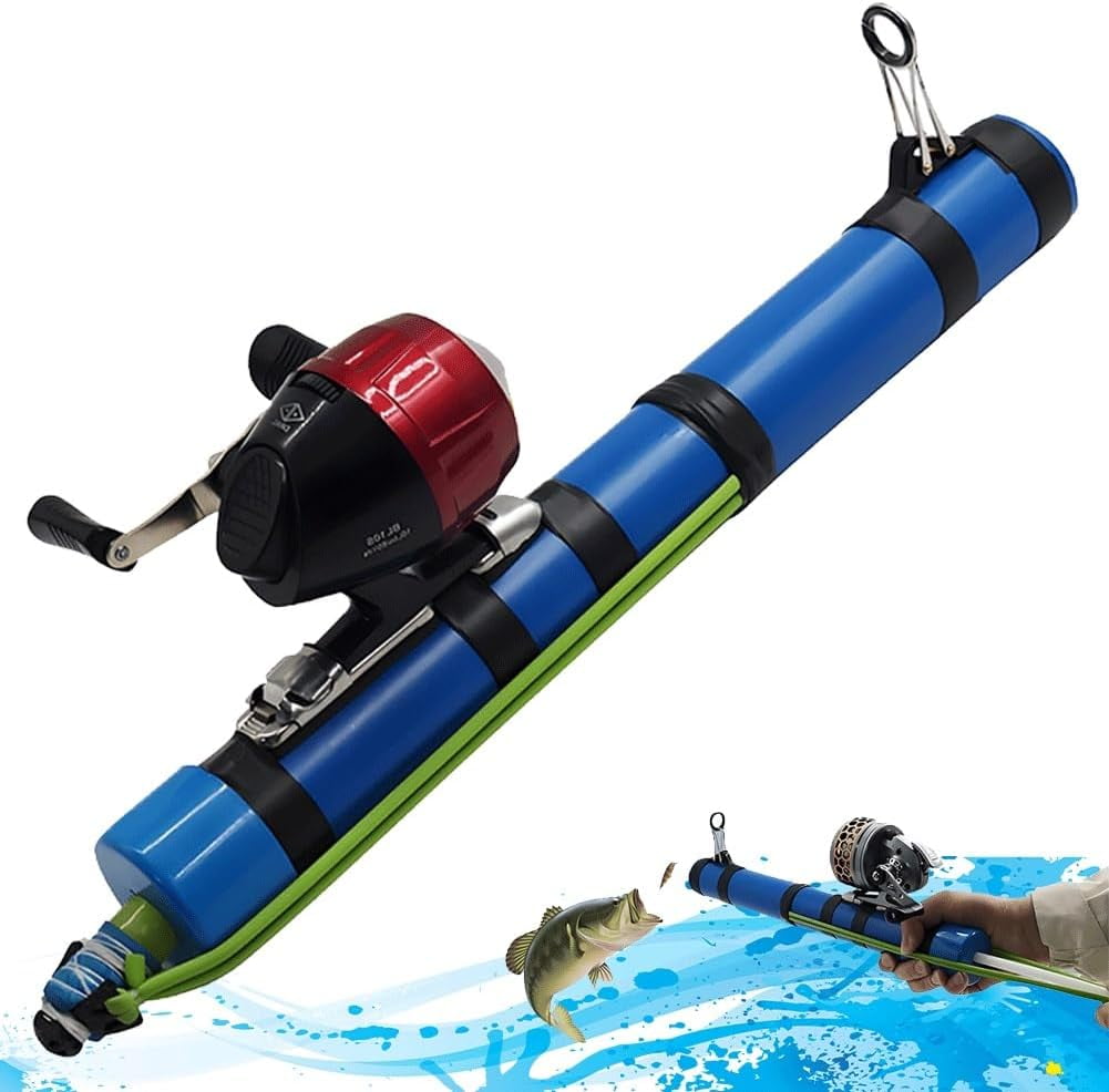 Fishing Catapult Rod, Portable Telescopic Lure Launcher, Durable Aluminum Alloy & ABS, Saltwater and Freshwater, Compact Travel Fishing Gear with Catapult-Style Handle