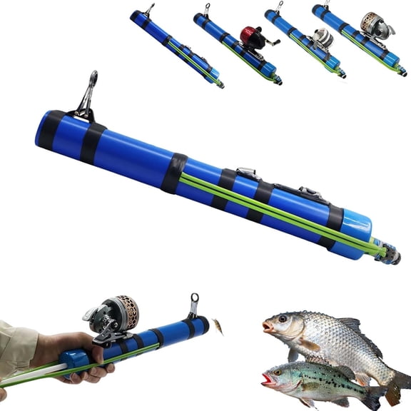 Fishing Catapult Rod - Professional Telescopic Slingshot Fishing Reel with Adjustable Latex Tubes, Portable Bait Launcher for Saltwater & Freshwater