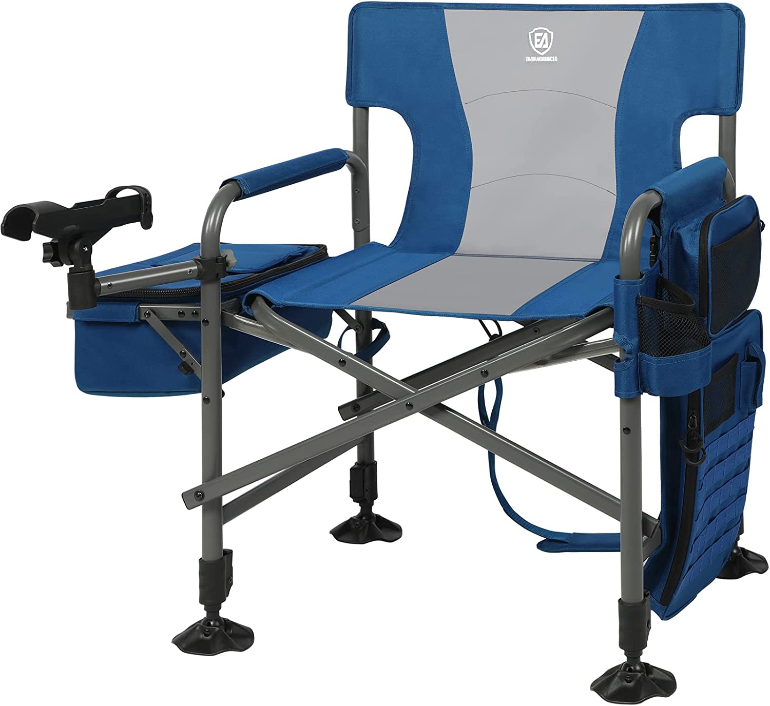 Fishing Chair with Rod Holder and Cooler, All Terrain Ice Fishing chair