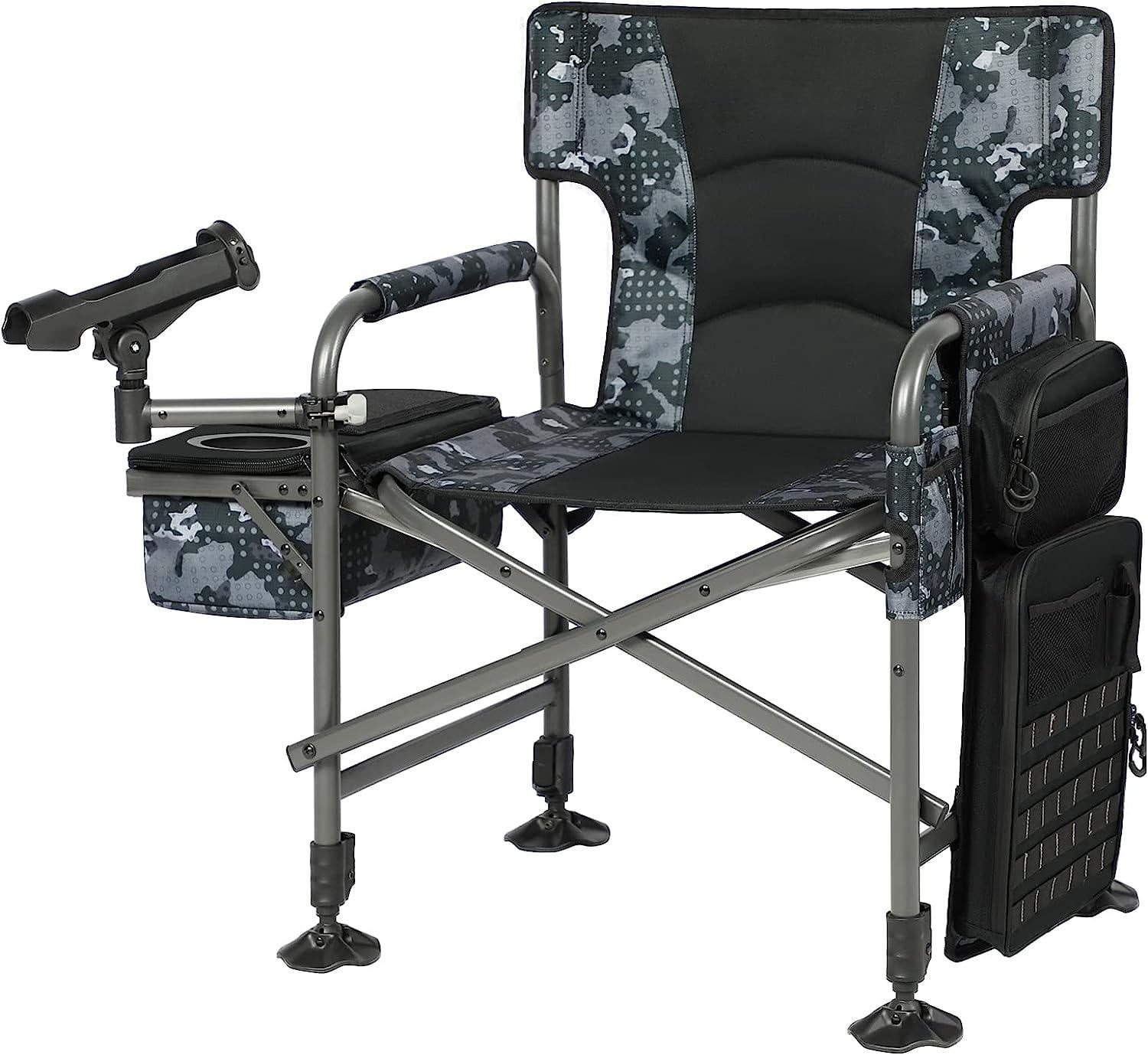 Fishing Chairs with Rod Holder, Folding Chair Fishing for Adults