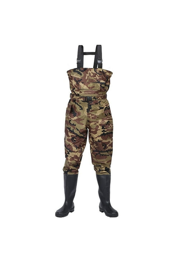 Fishing Chest Waders Fishing Shoes Boot Foot for Men Women Hunting Bootfoot Waterproof Nylon w/ Belt Camouflage