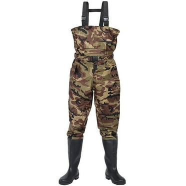 Fishing Chest Waders Fishing Shoes Boot Foot for Men Women Hunting Bootfoot Waterproof Nylon PVC w/ Belt Camouflage
