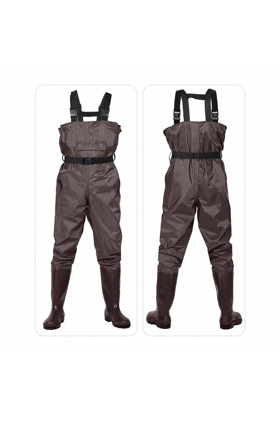Fishing Chest Waders Fishing Shoes Boot Foot for Men Women Hunting Bootfoot Waterproof Nylon PVC w/ Belt