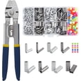 thumbnail image 1 of Fishing Crimping Tool Kit Stainless Steel Crimp Pliers Wire Rope Crimping Tool + 590pcs Crimp Sleeves Beads Kit,8 Crimping Sizes, 1 of 7
