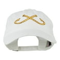 thumbnail image 1 of Fishing Crossed Fishhooks Embroidered Washed Cap - White OSFM, 1 of 5