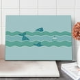 thumbnail image 1 of Fishing Cutting Board, Fish Tail and Starfish Swimming in Flat Waves Submarine Comical Illustration Nature, Decorative Tempered Glass Cutting and Serving Board, Large Size, Pale Blue, by Ambesonne, 1 of 1