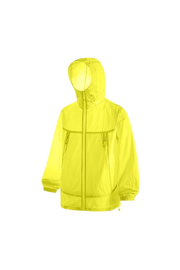 Fishing Cycling Jacket for Women - UPF 50+ Waterproof Packable Hooded Windbreaker with Pockets Outdoor