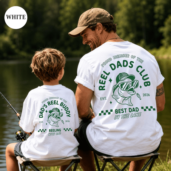 Fishing Dad And Son Matching Shirts, Reel Dads Club Tee, Dad's Reel Buddy Shirt, Fisherman Father's Day Gift
