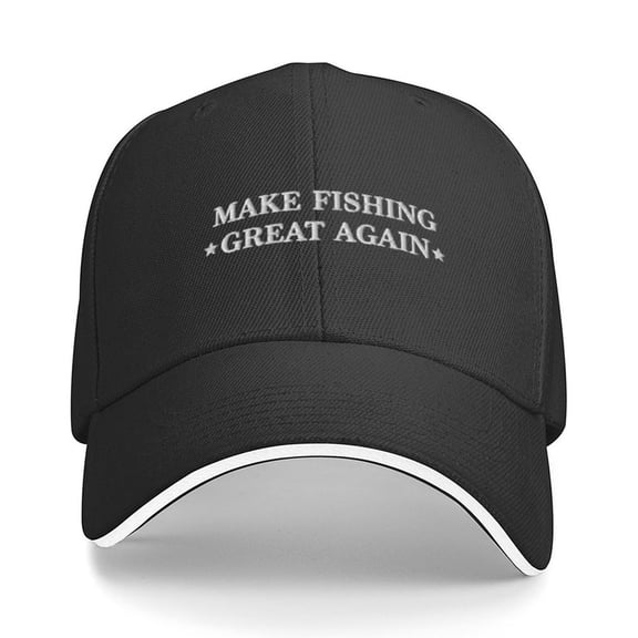 Fishing Dad Cap,Make Fishing Great Again Hat Print Baseball Cap Adjustable Strap for Running Workouts and Outdoor Activities All Seasons,Made In USA,Adult One Size Fits All