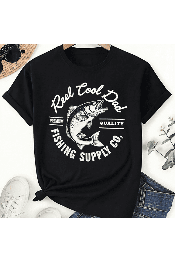 Fishing Dad Father's Day Reel Cool Dad Fishing Supply Co Unisex T-Shirt