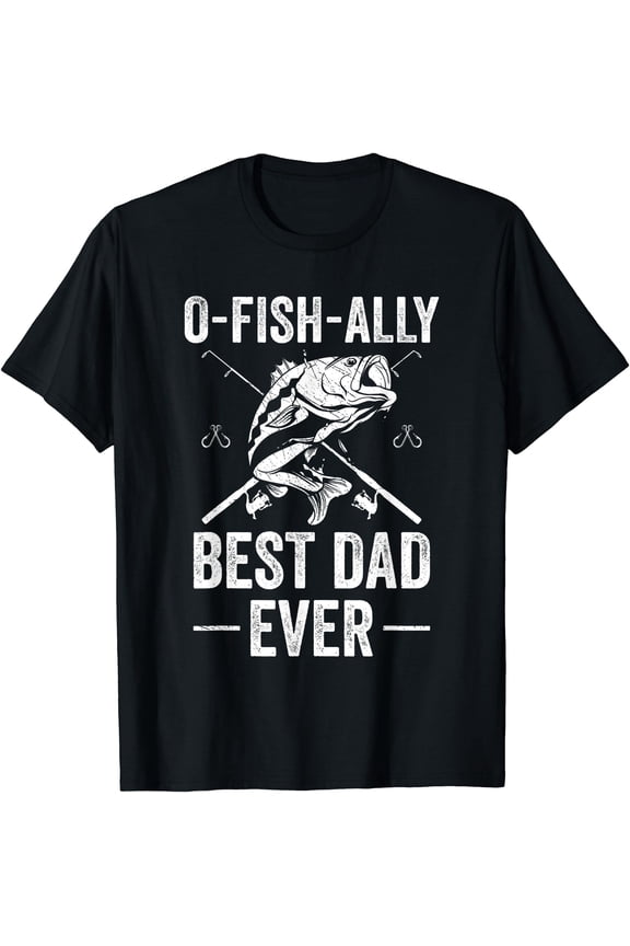 Fishing Dad Fisherman Best Dad Ever Fish Man T-Shirt, Unisex T-Shirt