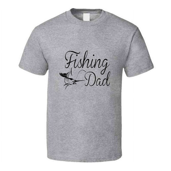 Fishing Dad T-Shirt Great Fathers Day Gift Novelty Bass Marlin Fish Sports Shirt