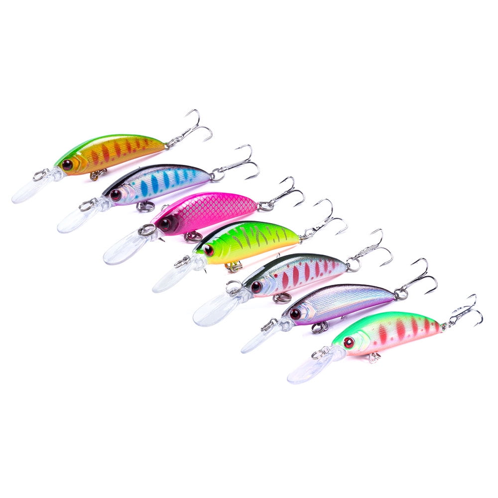 Fishing Deep Diving Fishing Lures Swimbait Large Sinking Minnow Lure Saltwater Jerkbait Lure 7Pcs/kit, 2.76oz/0.21in