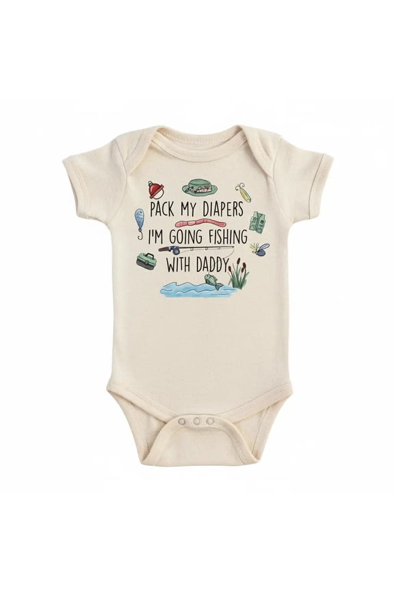 Fishing Diapers 2 Newborn Baby Bodysuit