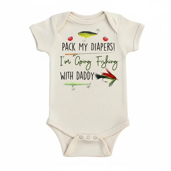Fishing Diapers Newborn Baby Bodysuit