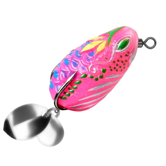 Fishing Double Propeller Legs Frogs Lures Baits Plastic Hard Single Hook 5.7g/3.5cm Topwater Swimbaits Artificial Baits