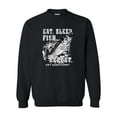 thumbnail image 1 of Fishing Eat Sleep Fish Unisex Adult Long Sleeve Crewneck Sweatshirt-Black-large, 1 of 4