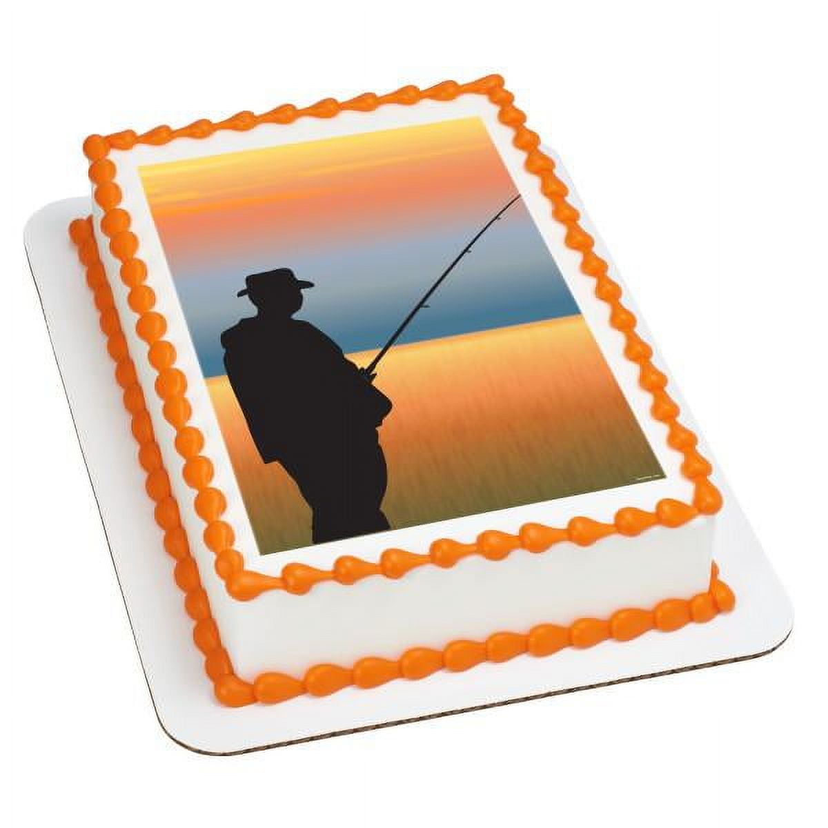 Fishing Edible Cake Topper Image - 1/4 Sheet