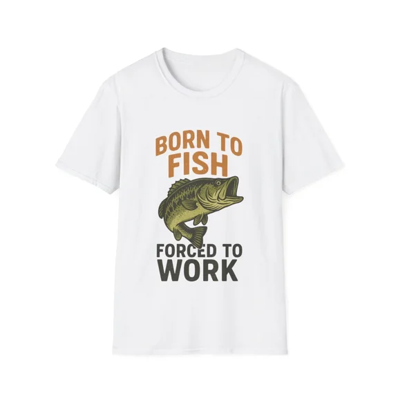 Fishing Enthusiast T-Shirt | Born to Fish Forced to Work | Gift for [...]