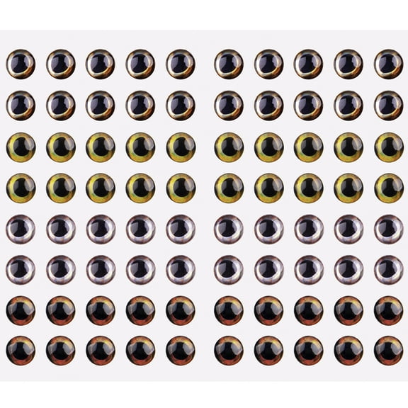 Fishing Eyes for Lures,3D/4D Fly Eyes Lifelike Artificial Realistic Epoxy Fly Tying Lure Holographic Fishing Accessories for Fishing Baits DIY Mixed
