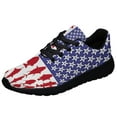 thumbnail image 1 of Fishing Fish July 4th Patriotic American flag Shoes Sneakers Black Size 3.5, 1 of 7