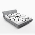 thumbnail image 1 of Fishing Fitted Sheet Flower Shaped Artisan Steel Multi Hook Gaff in Row New Needle Device Print, Soft Decorative Fabric Bedding, White and Black, by Ambesonne, 1 of 3