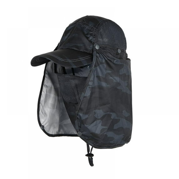 Fishing Flap Caps Men Women Quick Dry Sunshade UV Protection Removable Ear Neck Cover Outdoor Sportswear Accessories