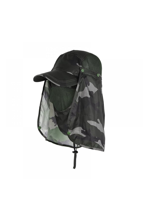 Fishing Flap Caps Men Women Quick Dry Sunshade UV Protection Removable Ear Neck Cover Outdoor Sportswear Accessories