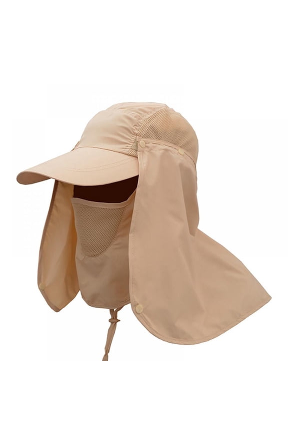 Fishing Flap Caps Sun Cap Men Women Quick Dry Sunshade 360-degree UV Protection Removable Ear Neck Cover Outdoor Sportswear Accessories