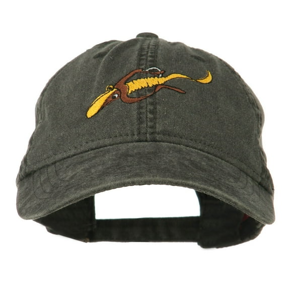 Fishing Floating Jig Embroidered Washed Cap - Black OSFM