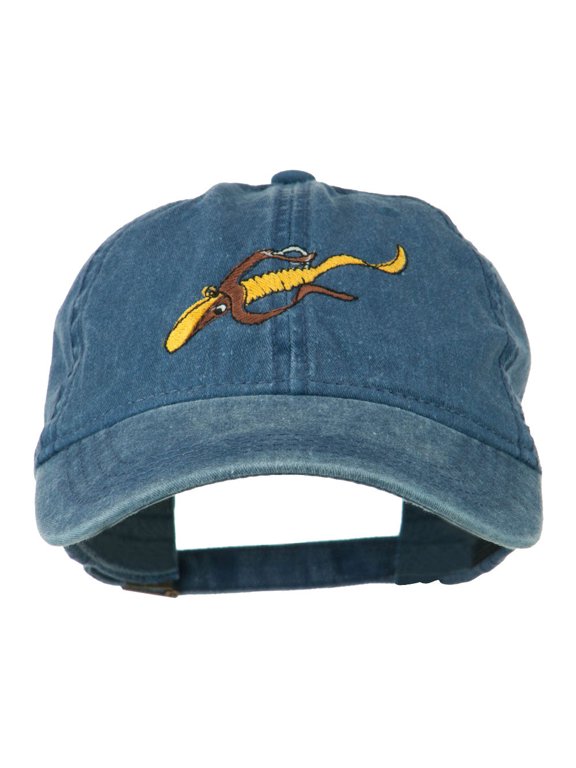 Fishing Floating Jig Embroidered Washed Cap - Navy OSFM