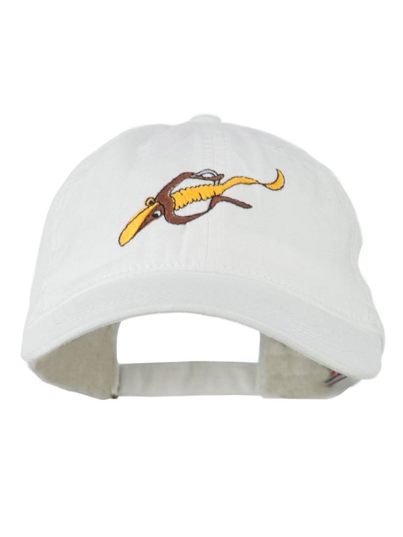 Fishing Floating Jig Embroidered Washed Cap - White OSFM