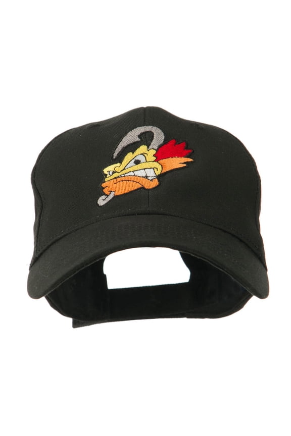 Fishing Fly Face Embroidered Cap - Black OSFM