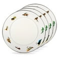 thumbnail image 1 of Golden Rabbit Enamelware Fishing Fly Pattern - Set of 4 - 8.5 inch Sandwich Plates - Golden Rabbit Enamelware, 1 of 5