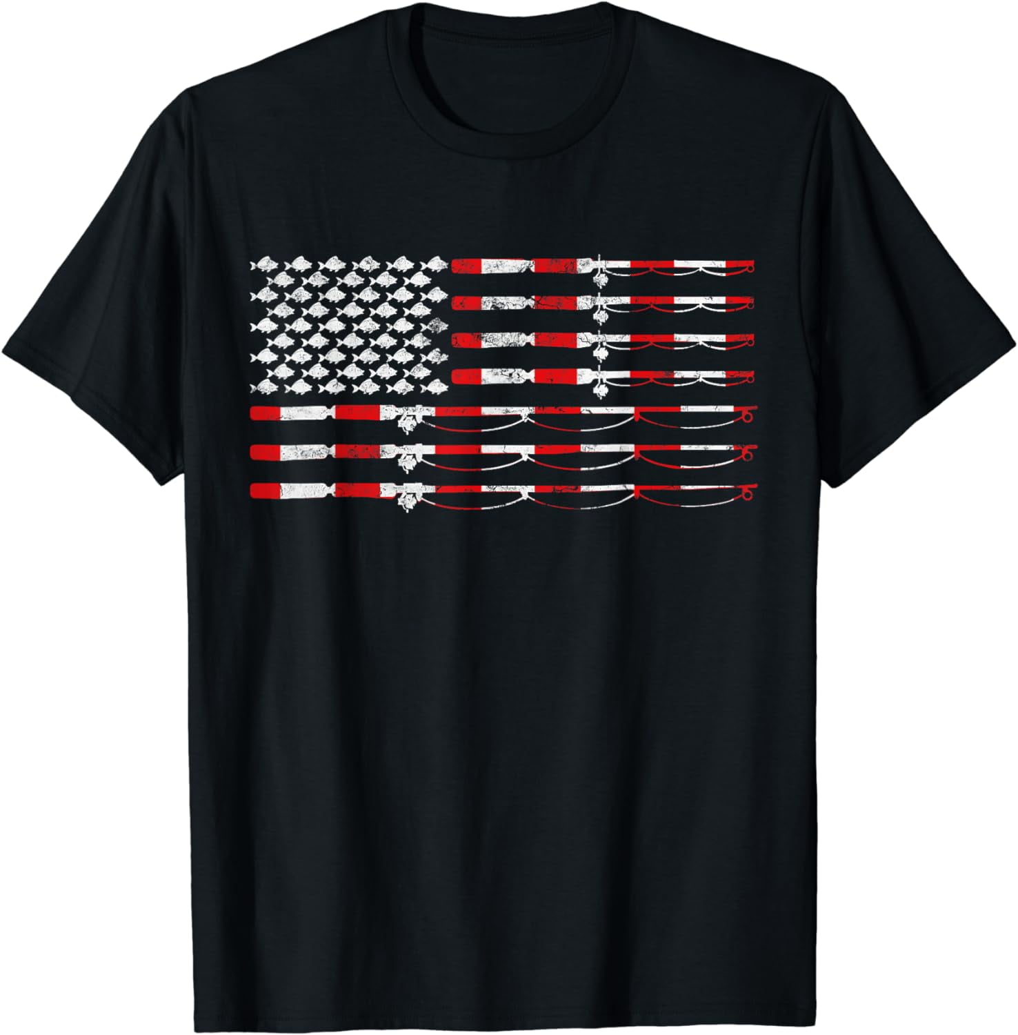 Fishing Fly Rod American Flag gift for Fisherman T-Shirt - Walmart.com