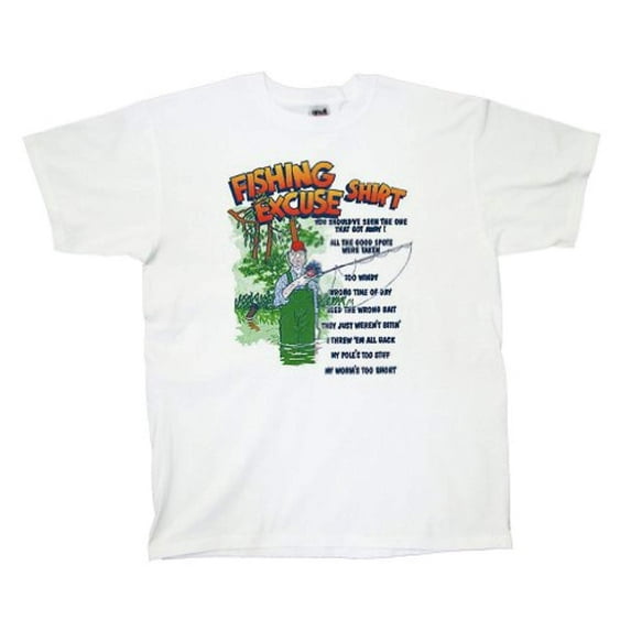 Fishing Funny Fishing Excuse Short Sleeve T-shirt-5Xl White