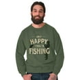 thumbnail image 1 of Fishing Funny Happy Angler Fishermens Men's Crewneck Sweatshirt Brisco Brands X, 1 of 6