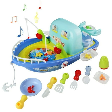 Fishing Game Mundo Toys Rotating Board Game Cooking Kitchen Electronic Learning Systems for Kids Girls Boys Age 3 4 5 years.