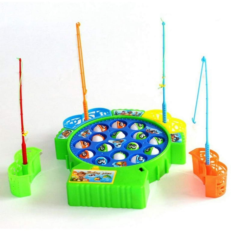 Fishing Game Toy with 4 Pole and Rod Fish Board Fine Motor Skill