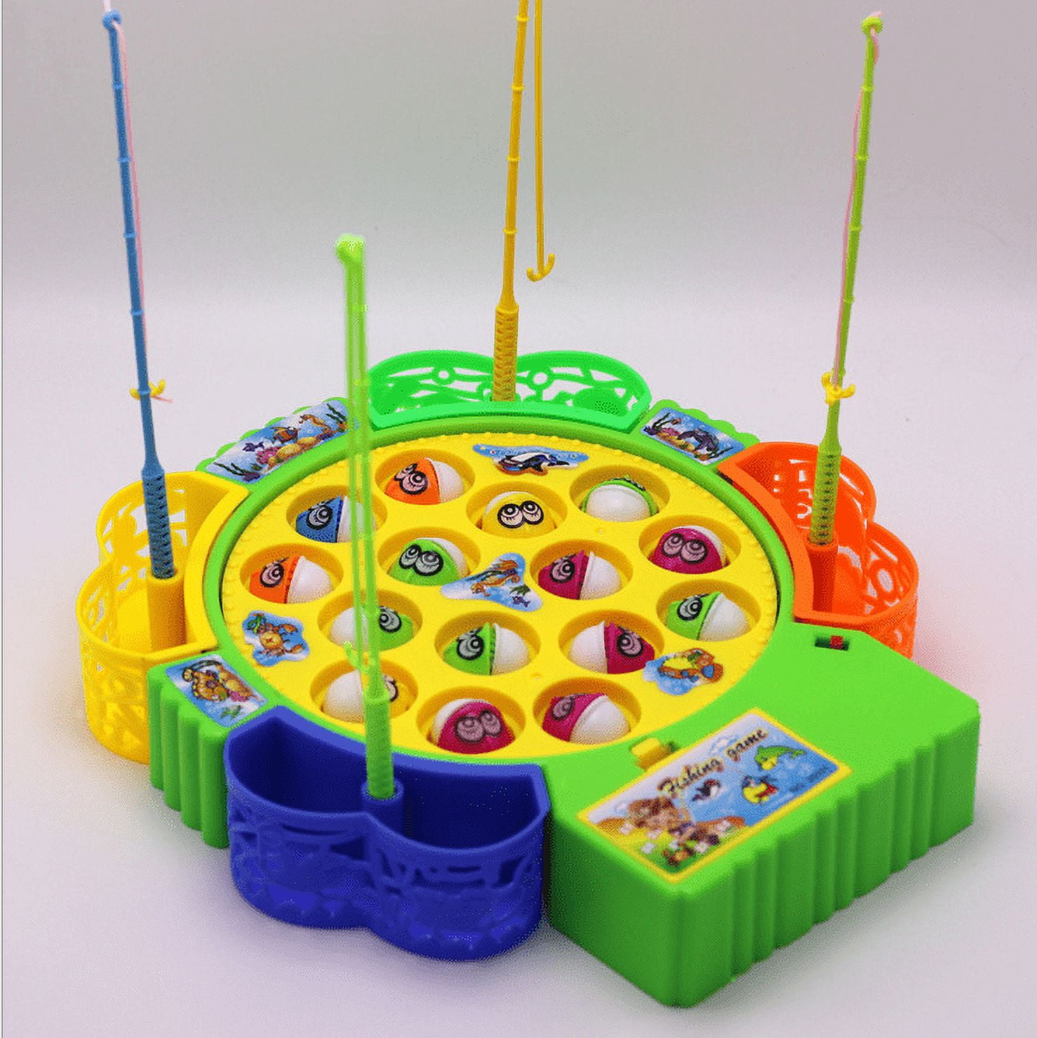 Fishing Game Toy Set with 4 Fishing Poles Gift for Toddlers and Kids
