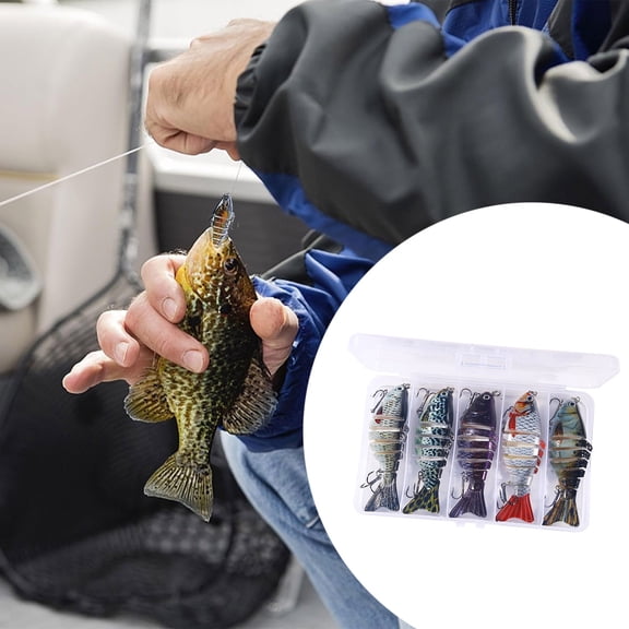 Fishing Gear 5pcs Lifelike Swimbaits for Trout Fishing with Hooks Exceptional Water Performance Precision Design for Catching Success
