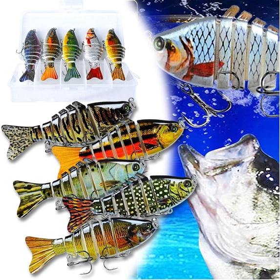 Fishing Gear - Bionic Swimming Bait, Robotic Fishing Lure, 3D Lifelike Bionic Swimming Lure, Bionic Fishing Lures That Swim by Itself, Bionic Fishing Bait for Bass Trout Walleye Pike