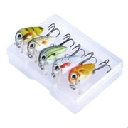 Fishing Gear Fishing Accessories Fishing Tackle 5Pcs Fishing Lure Hard Bait Crankbaits 2.7Cm 1.5G For Bass Catfish Salmon Combo3