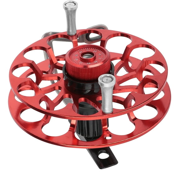 Fishing Gear Fishing Reel Portable Multifunction Allmetal Spinning Wind Fire Wheel(Red )