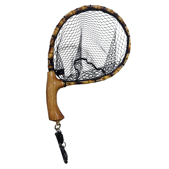 Fishing Gear Fly Fishing Net With Release Lightweight Trout Net With Wooden Handle Frame Rubber Coated Mesh Landing For Catch And Release