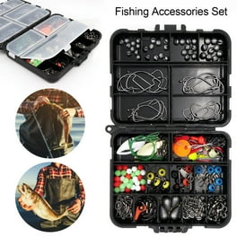 XZNGL Complete Fishing Tackle Box Kit with Pliers, Jig-Hooks