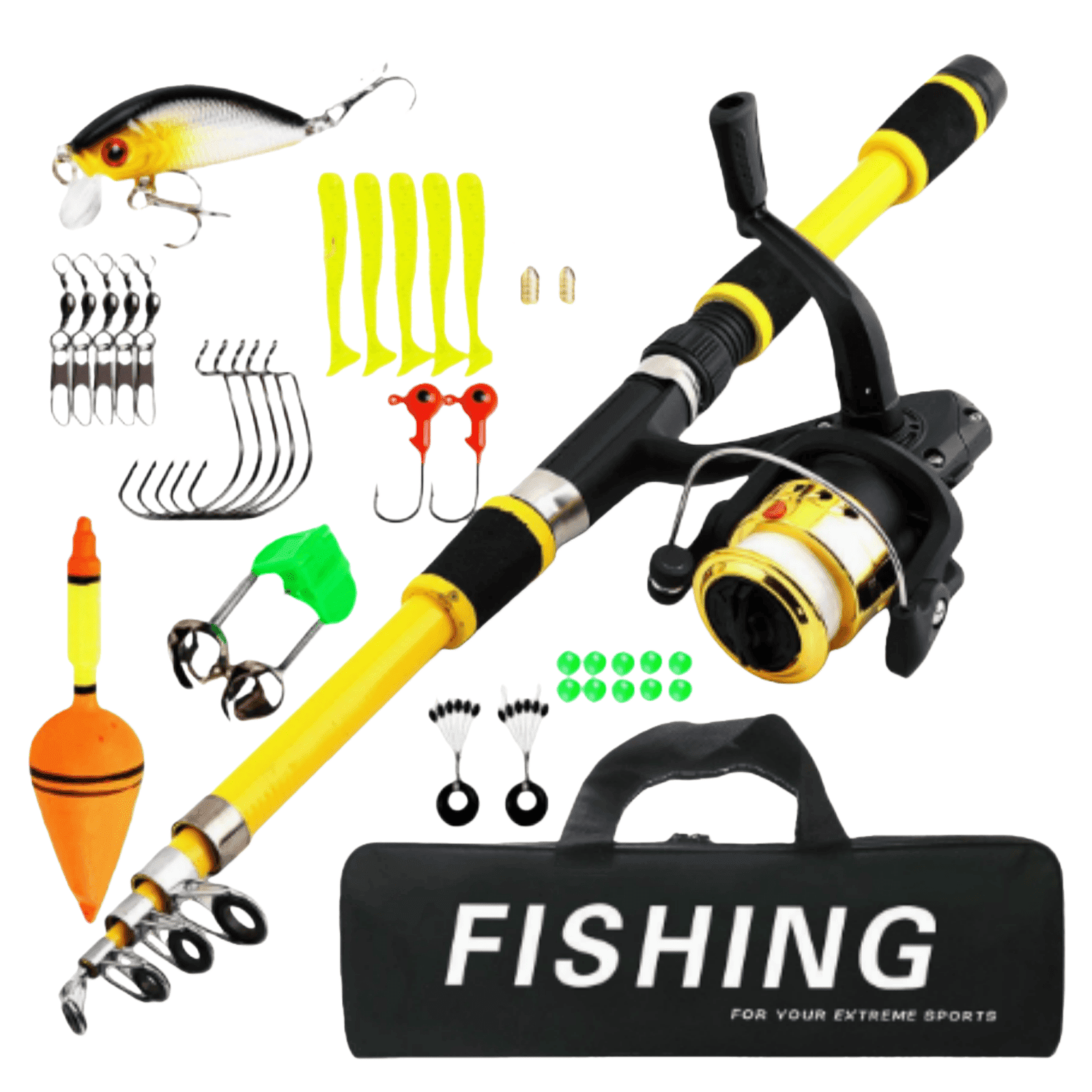 ebay fishing rods and reels Pole Combo Set, 2.1m/6.89ft, 2PCS Rods, 2PCS Spinning By combining the legendary craftsmanship of St Fishing Rod, 6.9ft 2Pcs Telescopic