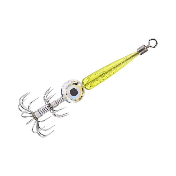 Fishing Gear Squid Light Hook Kit with LED Glow for Night Wading and Underwater Fishing Squid Hooks Kit Featuring Aluminum Design Portable Flasher Light Enhanced Techend